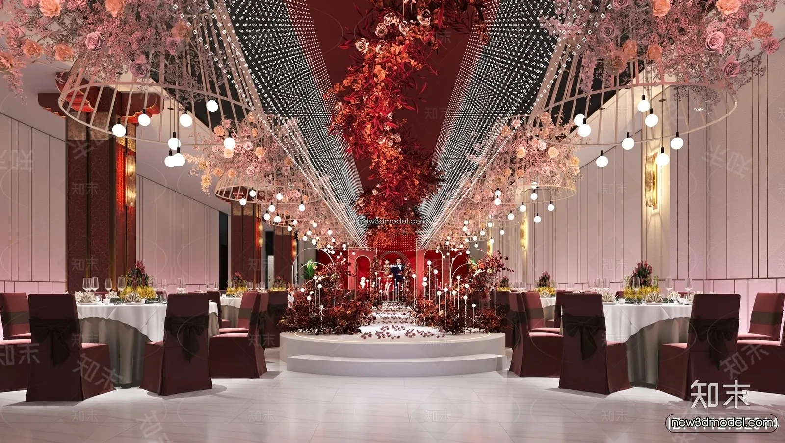 3D Model of Wedding Hall - 3D Scene - 045