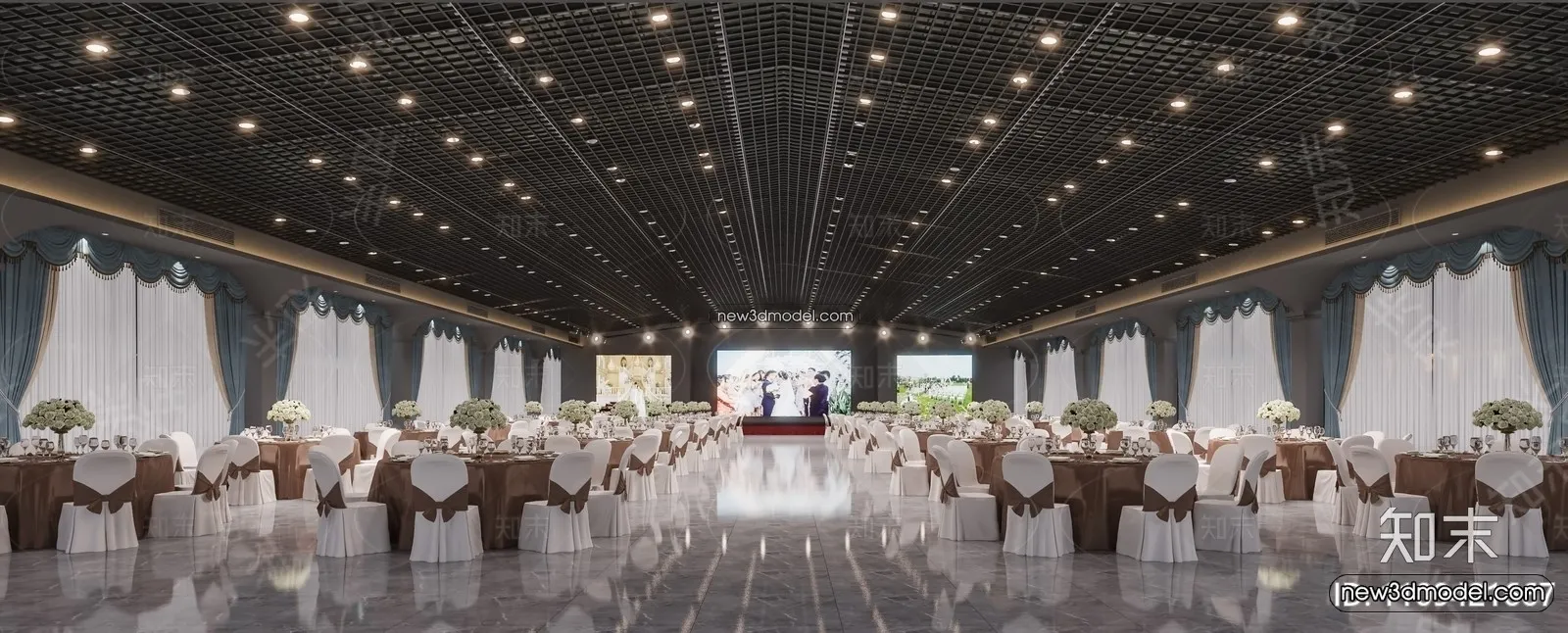 3D Model of Wedding Hall - 3D Scene - 050
