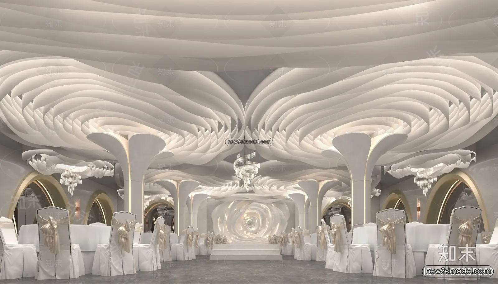 3D Model of Wedding Hall - 3D Scene - 052