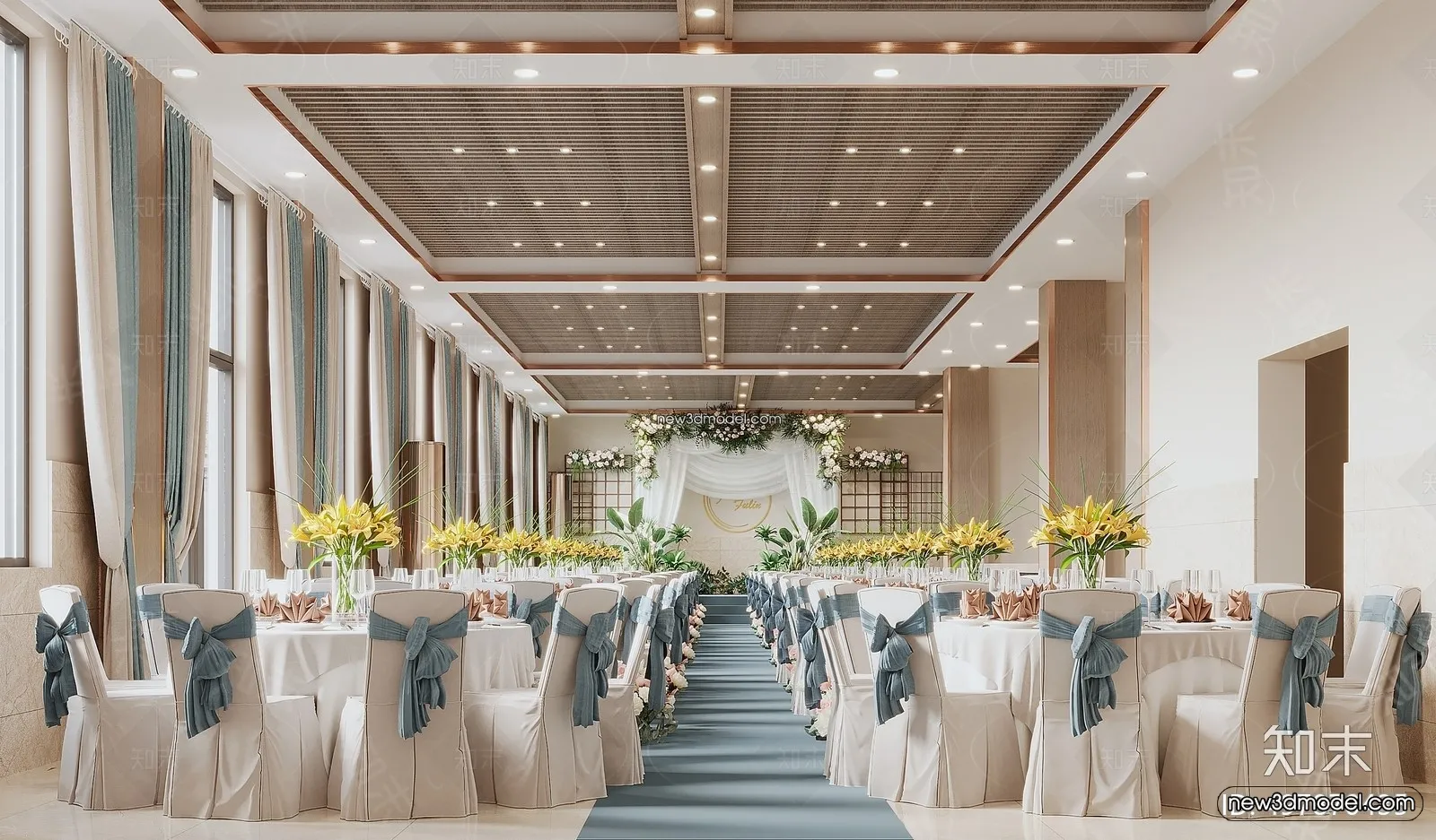 3D Model of Wedding Hall - 3D Scene - 055