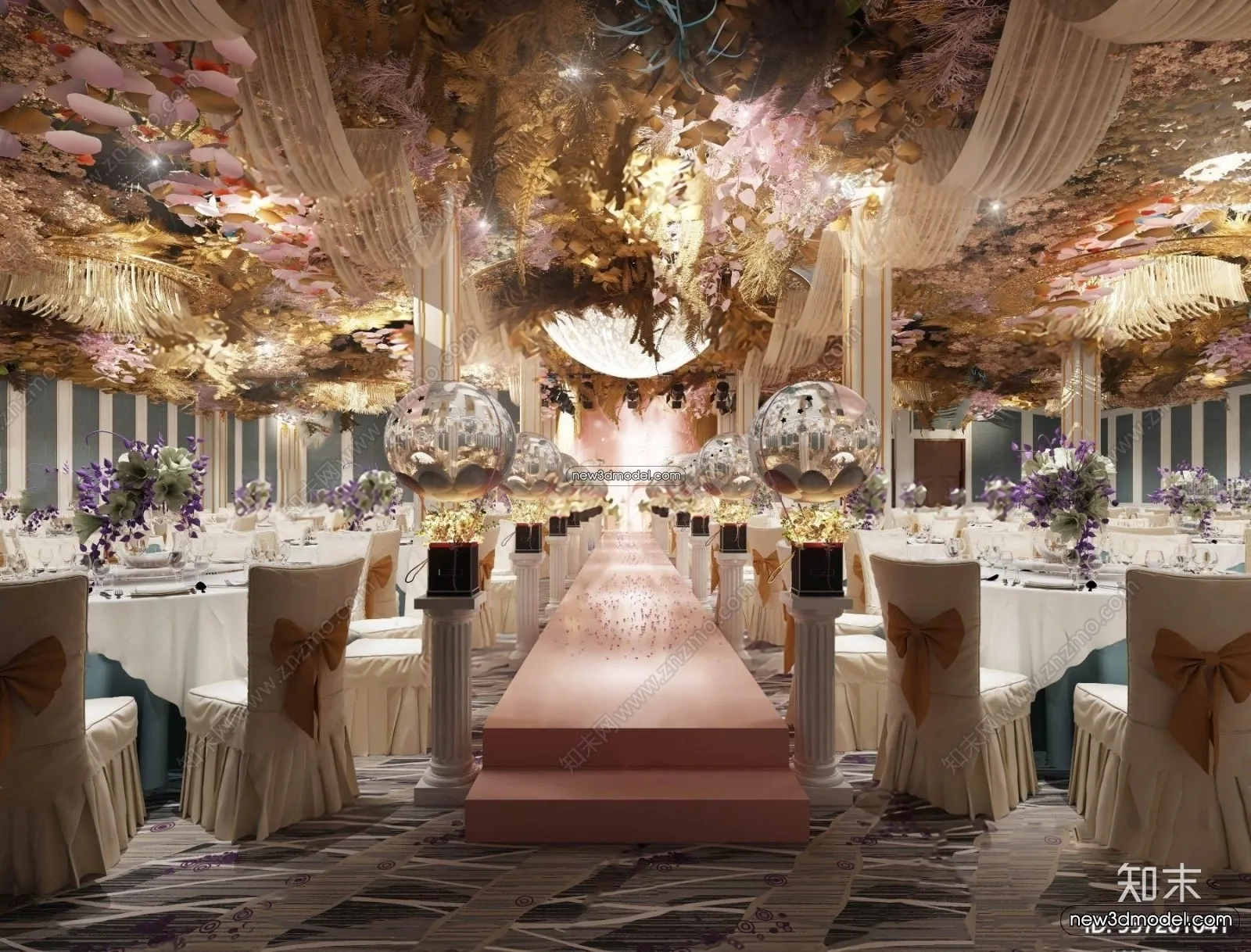 3D Model of Wedding Hall - 3D Scene - 056