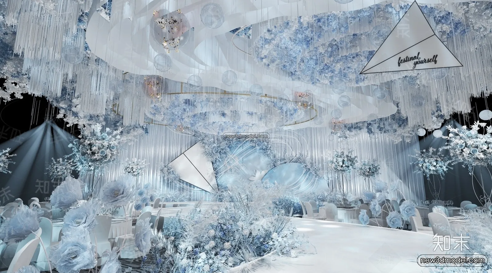 3D Model of Wedding Hall - 3D Scene - 057