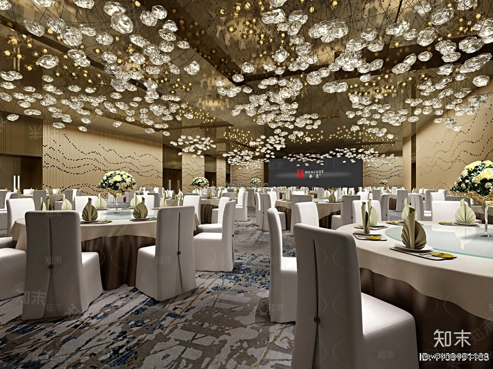 3D Model of Wedding Hall - 3D Scene - 058