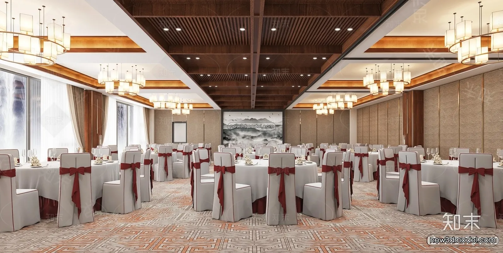 3D Model of Wedding Hall - 3D Scene - 061