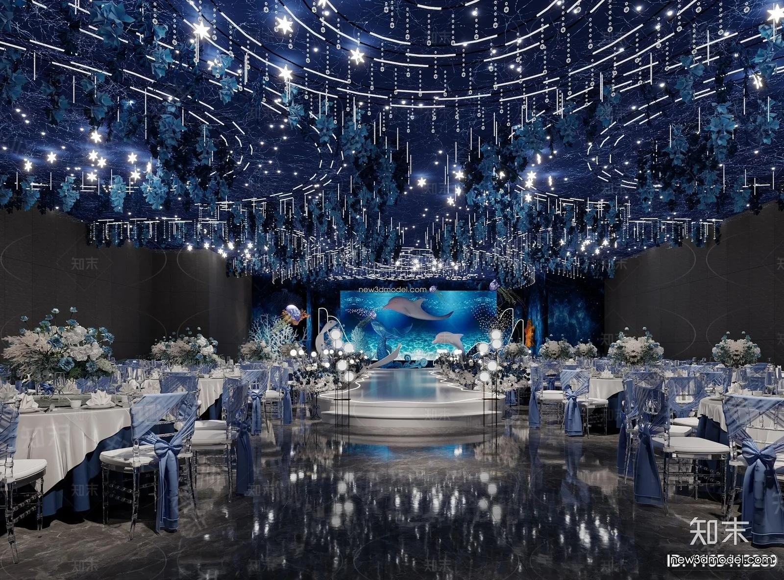 3D Model of Wedding Hall - 3D Scene - 063