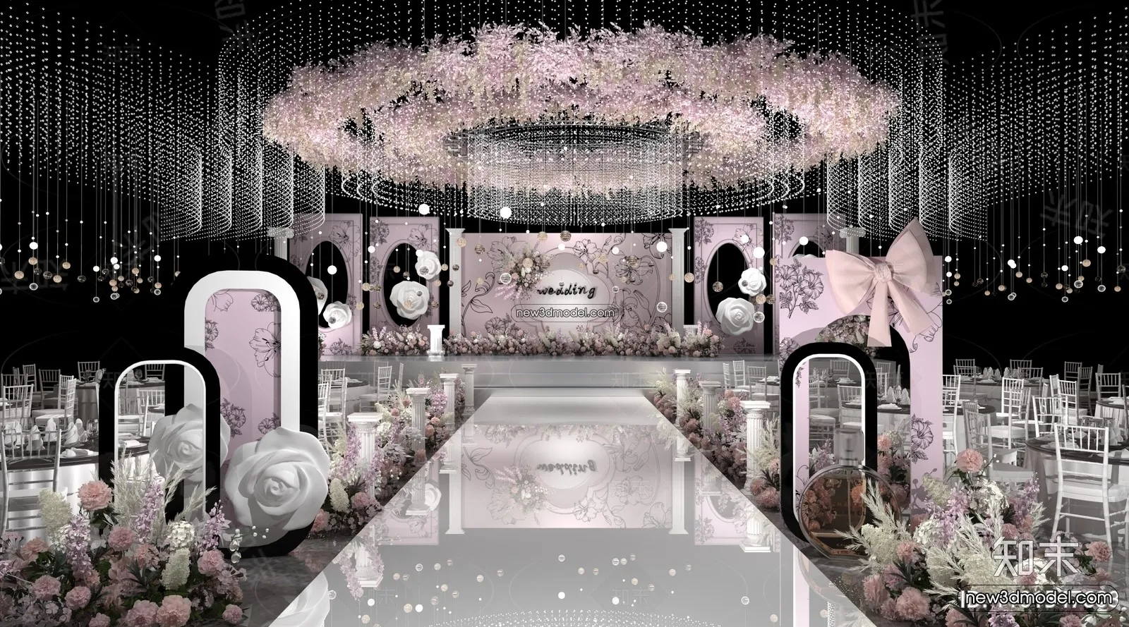 3D Model of Wedding Hall - 3D Scene - 064