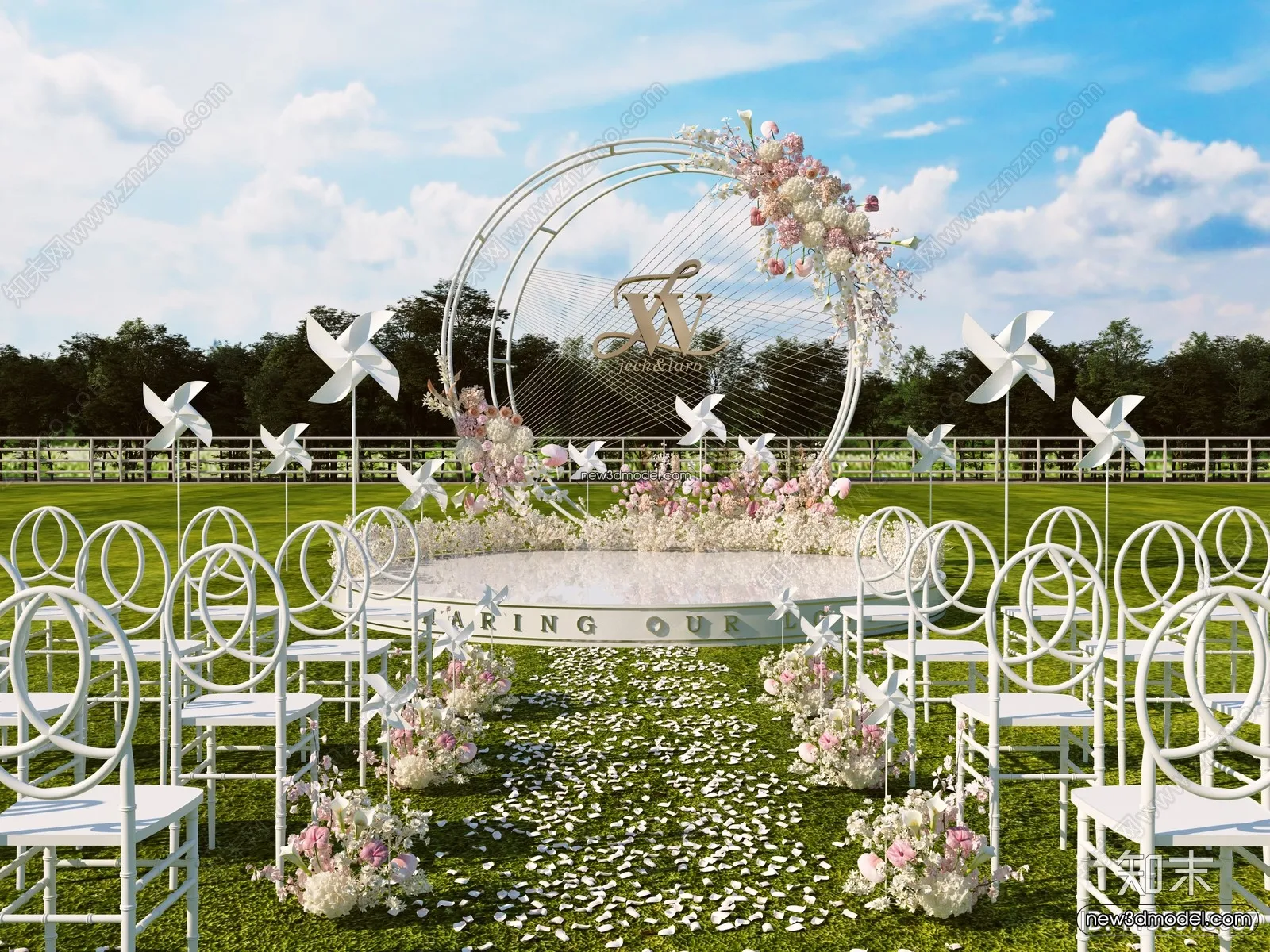 3D Model of Wedding Hall - 3D Scene - 065