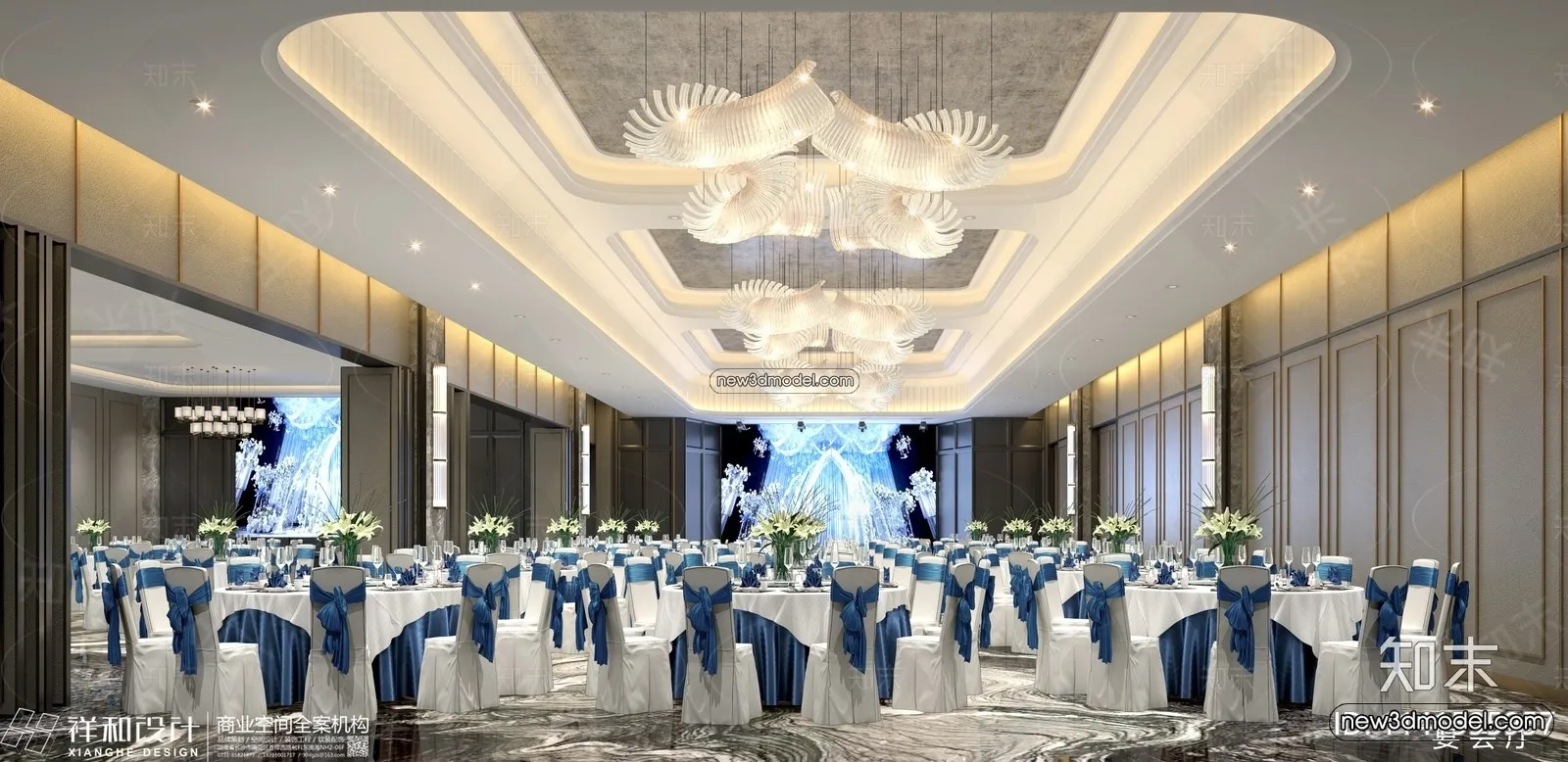 3D Model of Wedding Hall - 3D Scene - 069