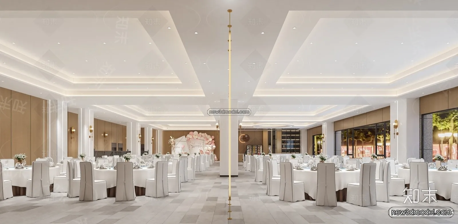 3D Model of Wedding Hall - 3D Scene - 071