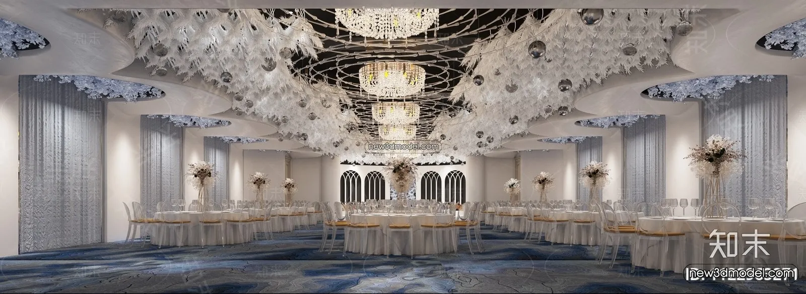 3D Model of Wedding Hall - 3D Scene - 072
