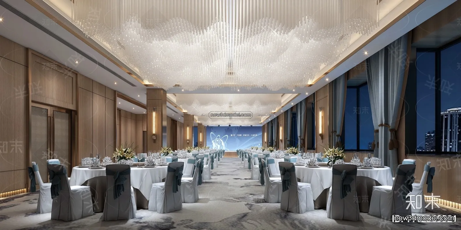 3D Model of Wedding Hall - 3D Scene - 074