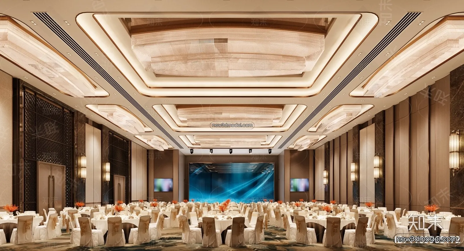 3D Model of Wedding Hall - 3D Scene - 077