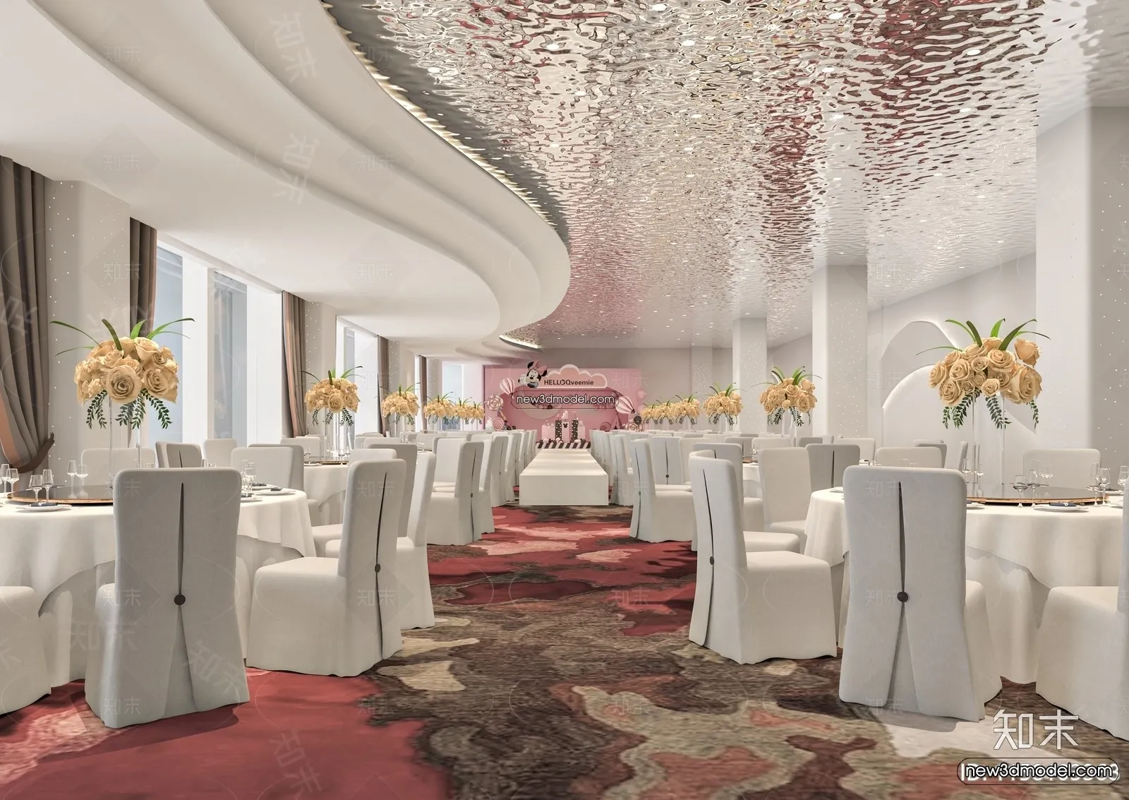 3D Model of Wedding Hall - 3D Scene - 078