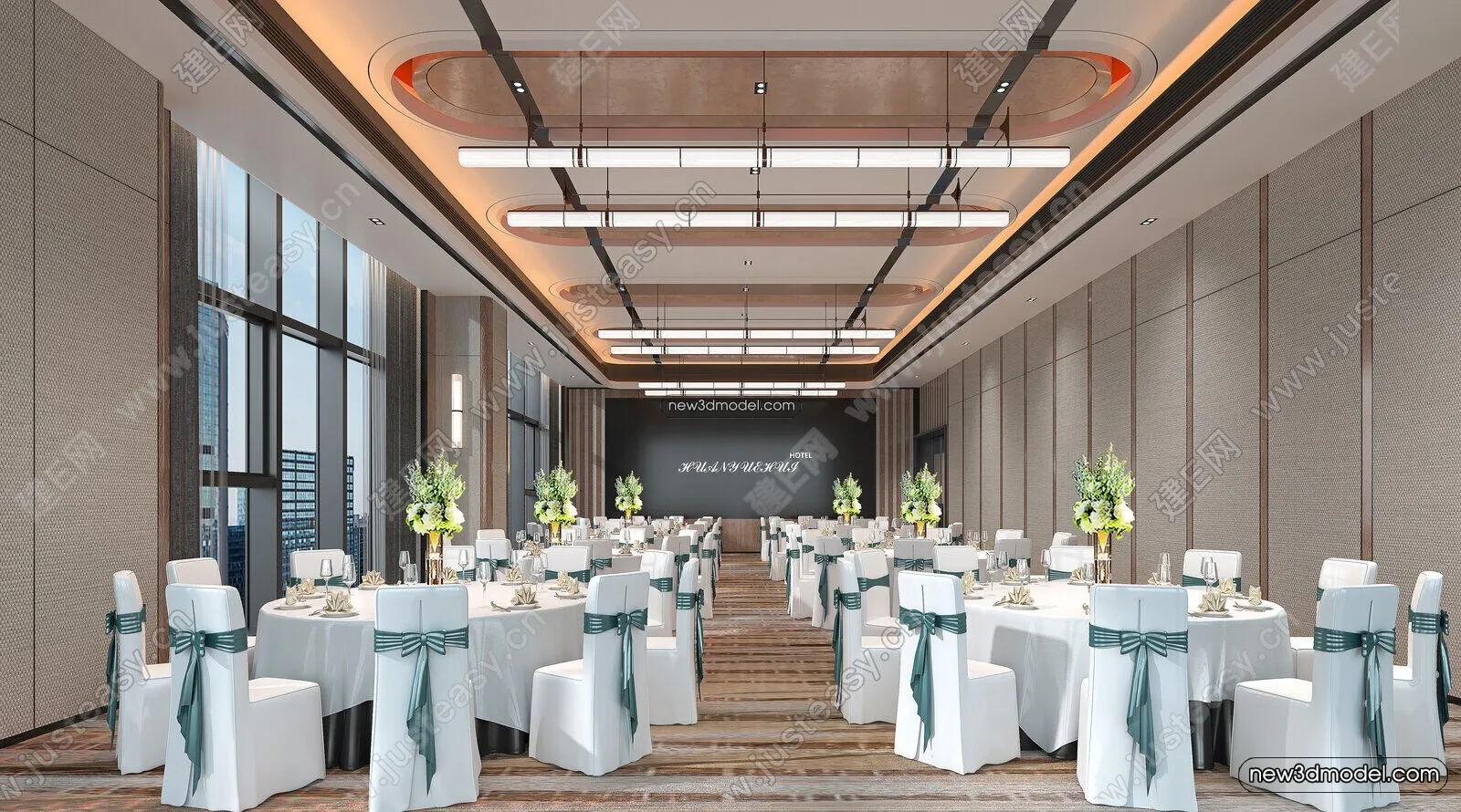 3D Model of Wedding Hall - 3D Scene - 084