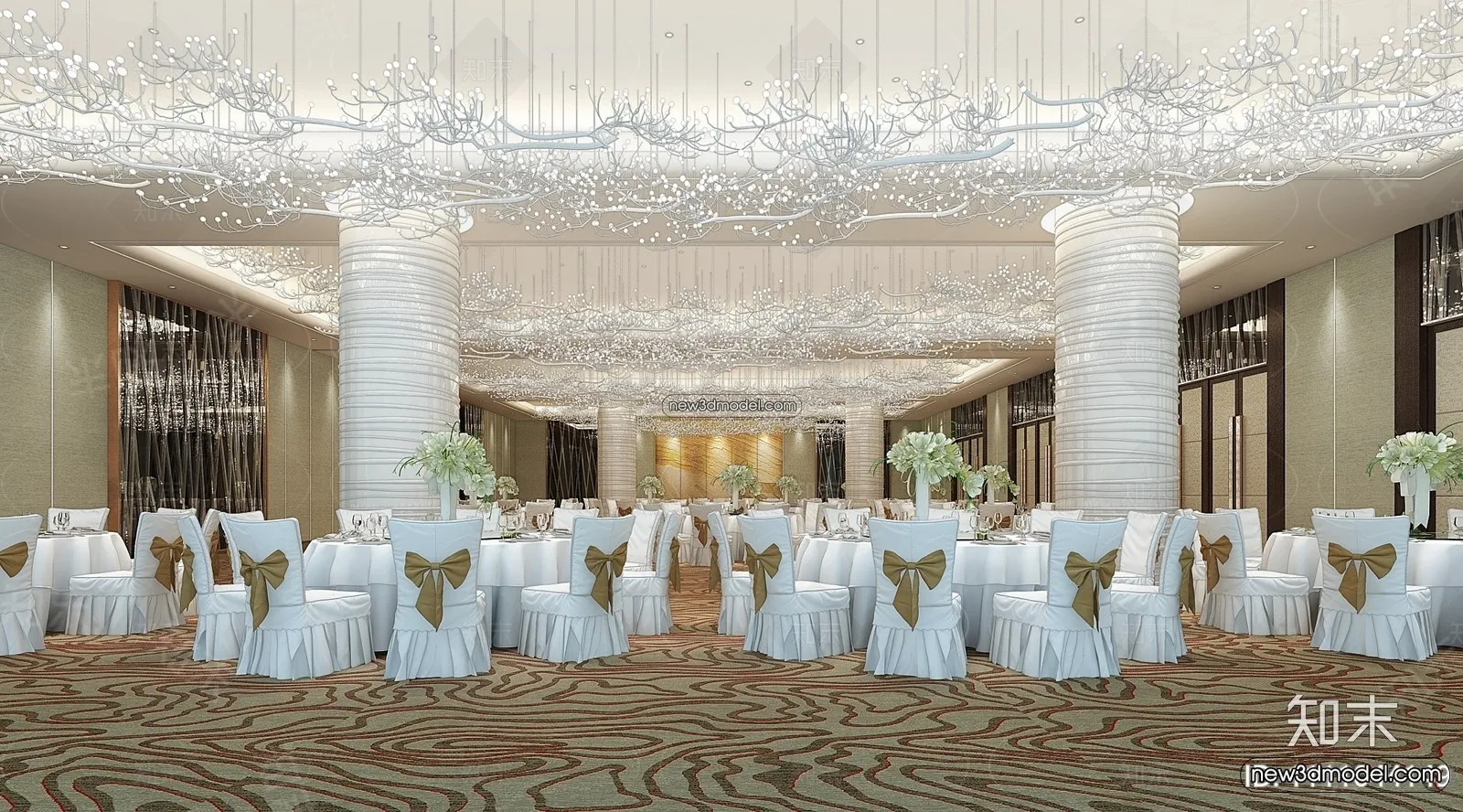 3D Model of Wedding Hall - 3D Scene - 085