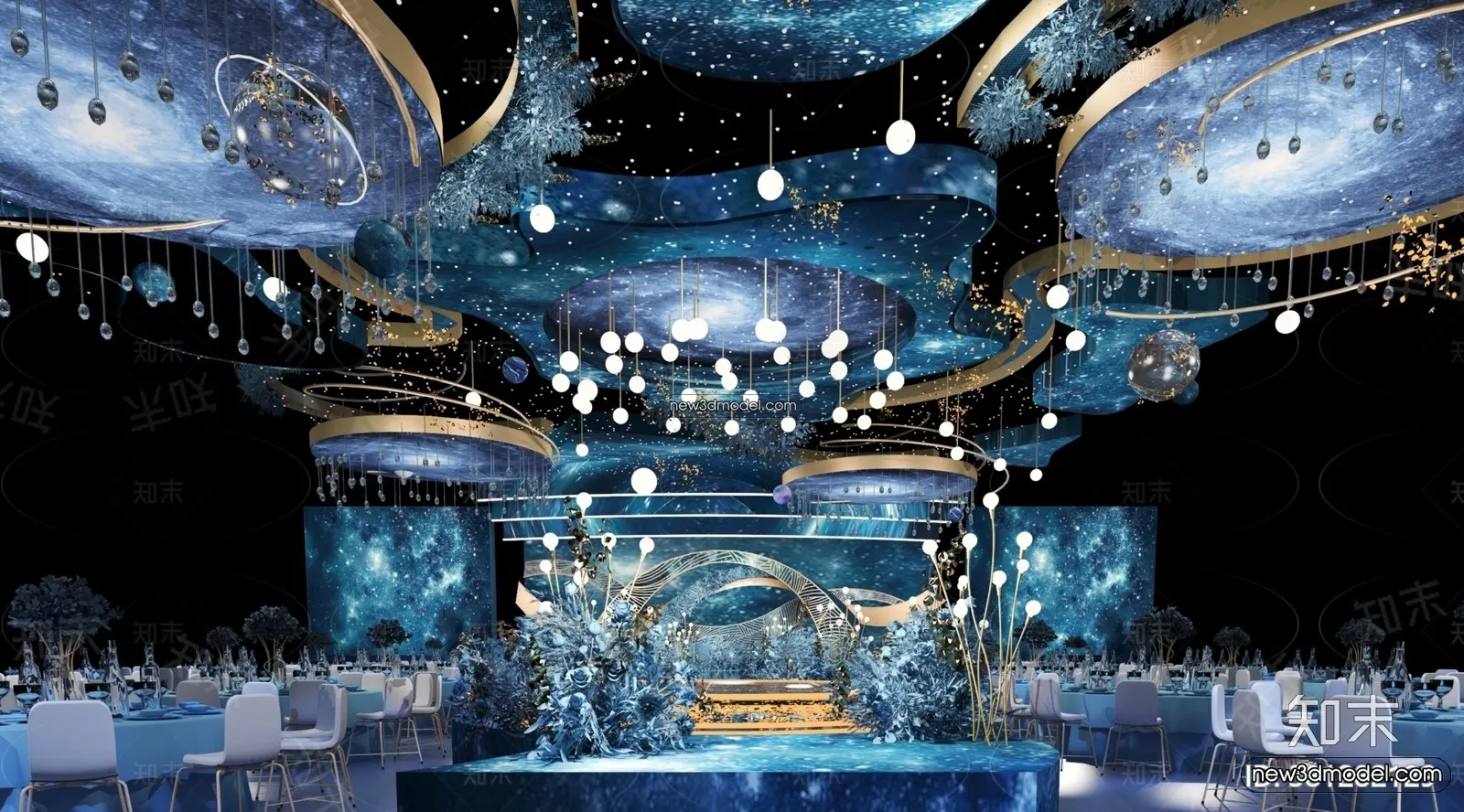3D Model of Wedding Hall - 3D Scene - 092