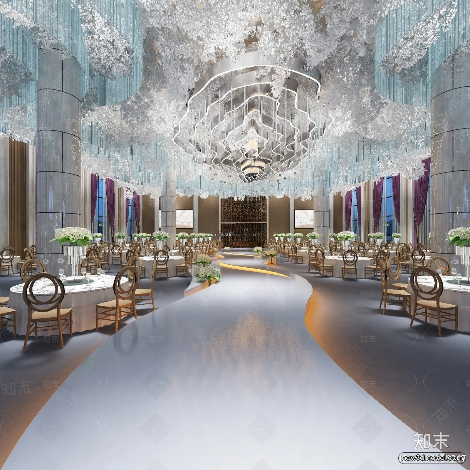 3D Model of Wedding Hall - 3D Scene - 101