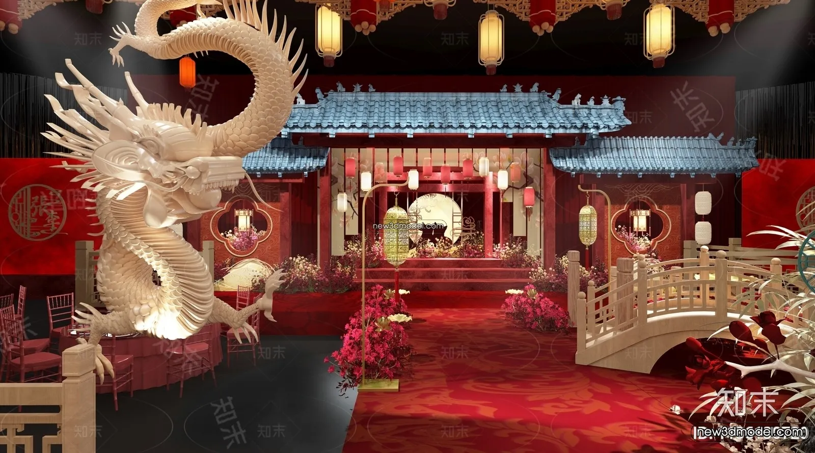 3D Model of Wedding Hall - 3D Scene - 104