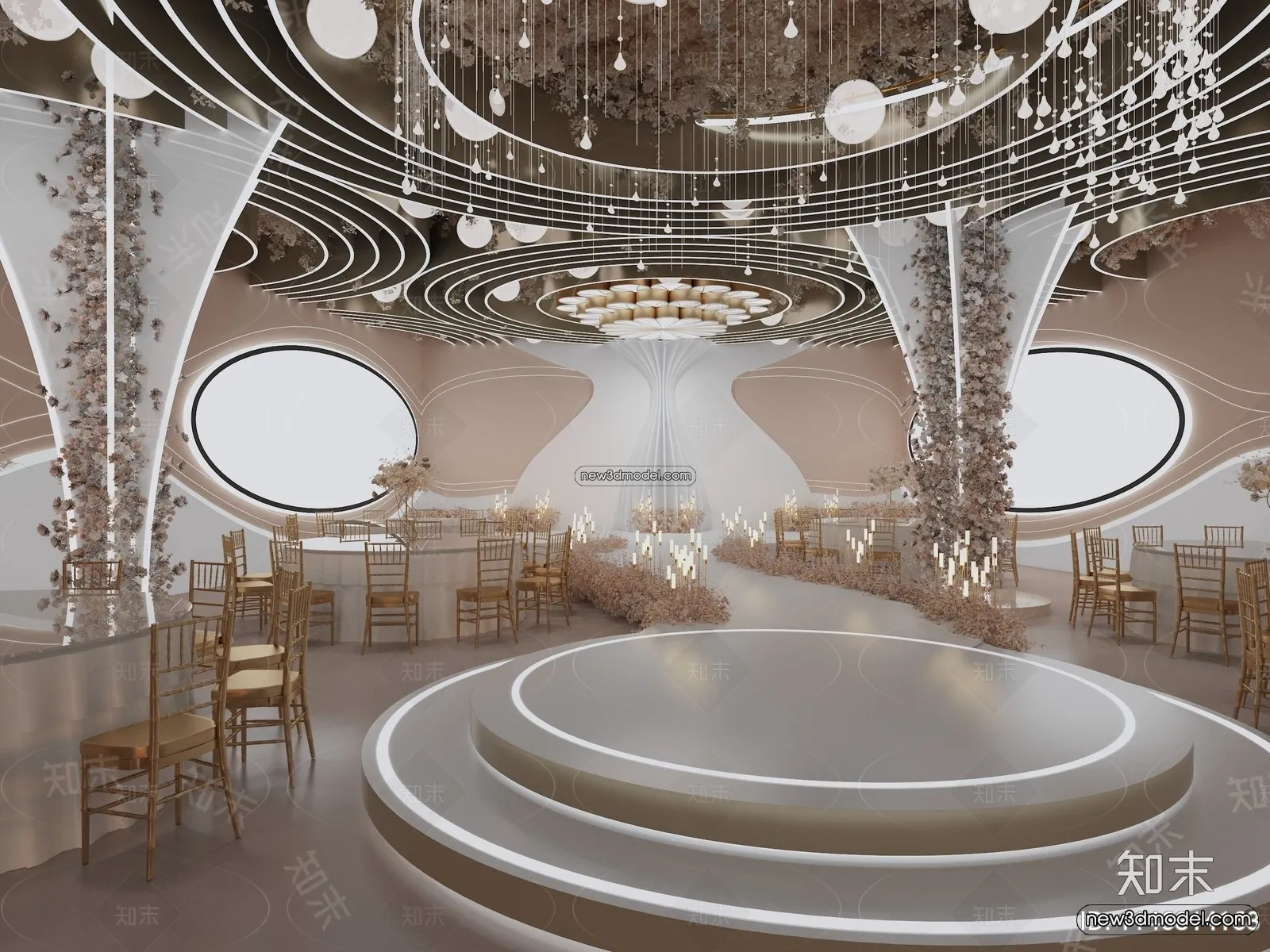 3D Model of Wedding Hall - 3D Scene - 106