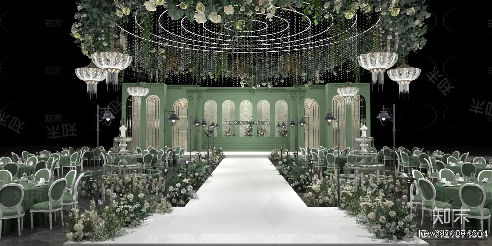 3D Model of Wedding Hall - 3D Scene - 109