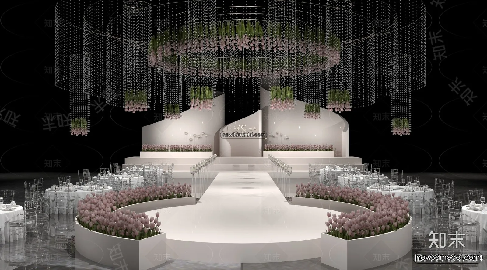 3D Model of Wedding Hall - 3D Scene - 110