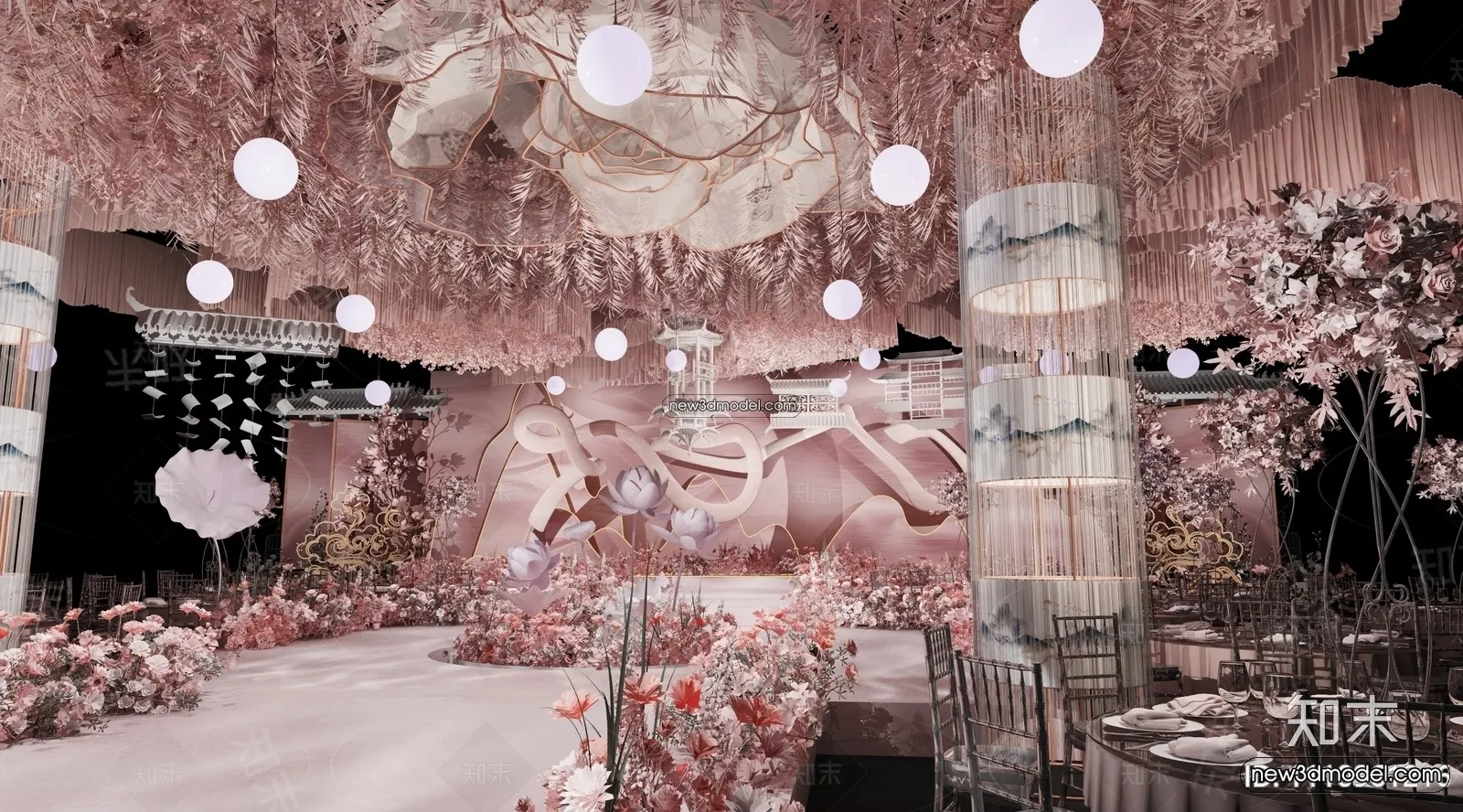 3D Model of Wedding Hall - 3D Scene - 111