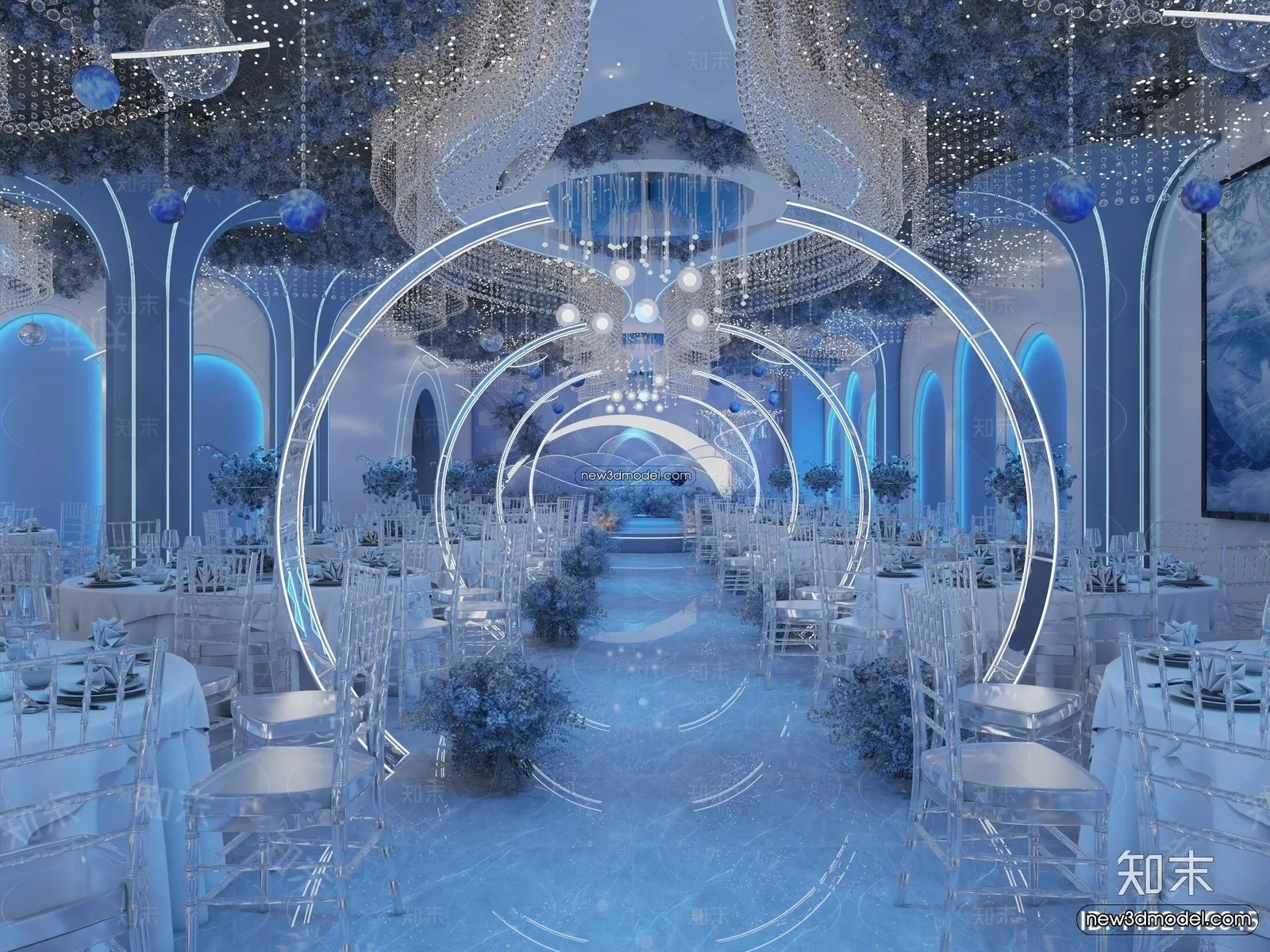 3D Model of Wedding Hall - 3D Scene - 113