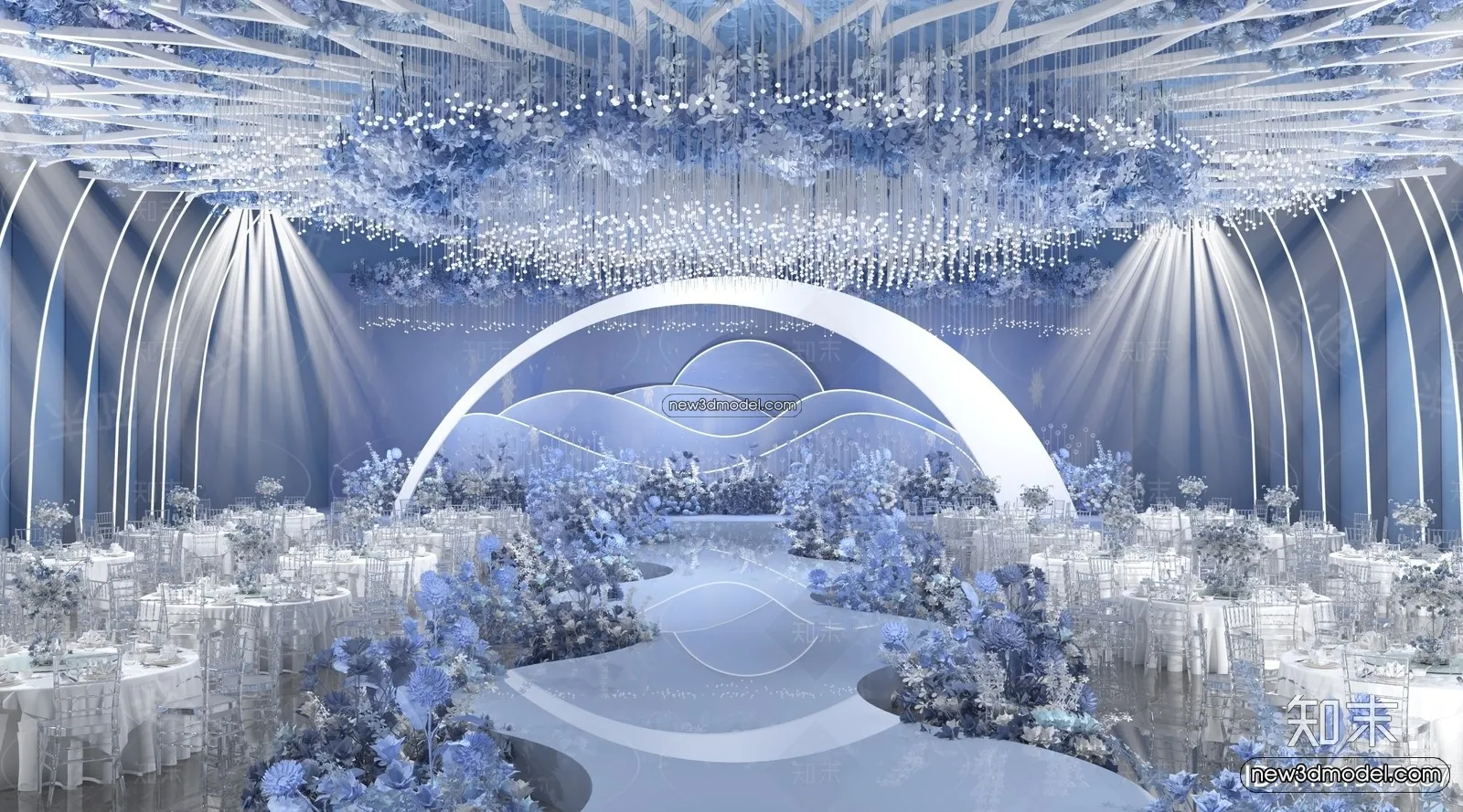 3D Model of Wedding Hall - 3D Scene - 115