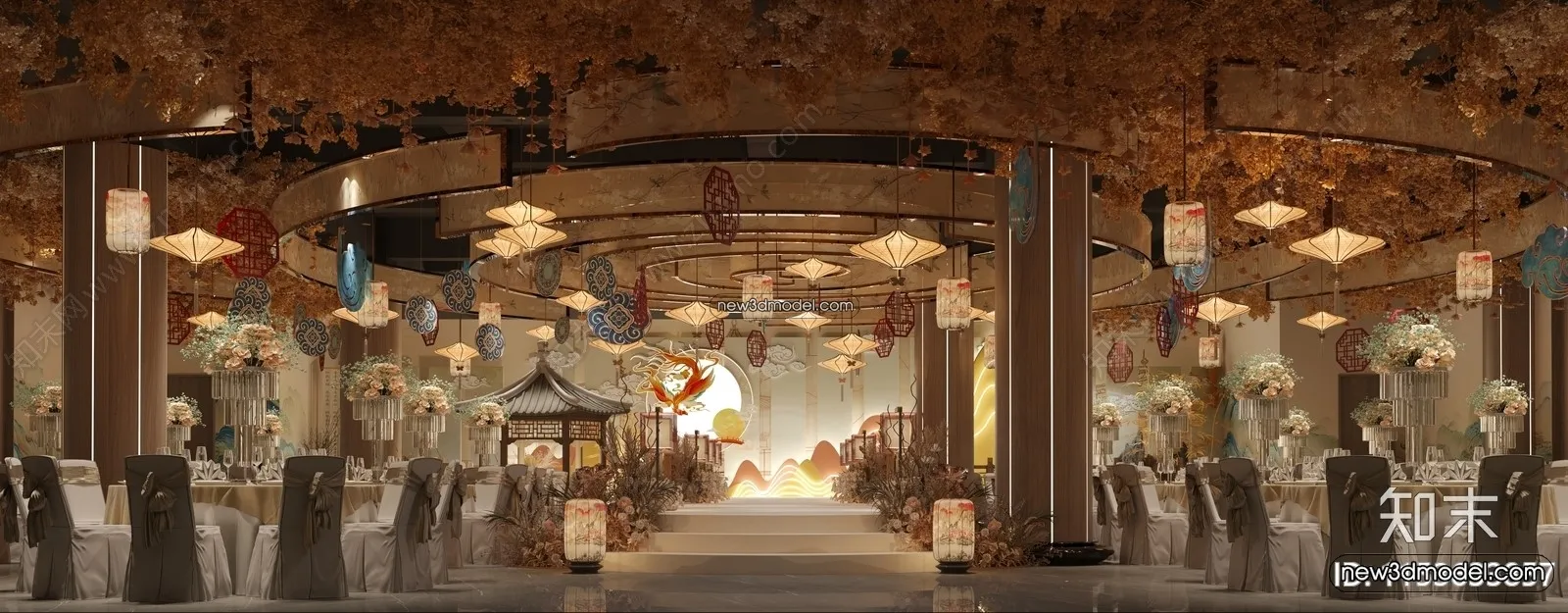 3D Model of Wedding Hall - 3D Scene - 116