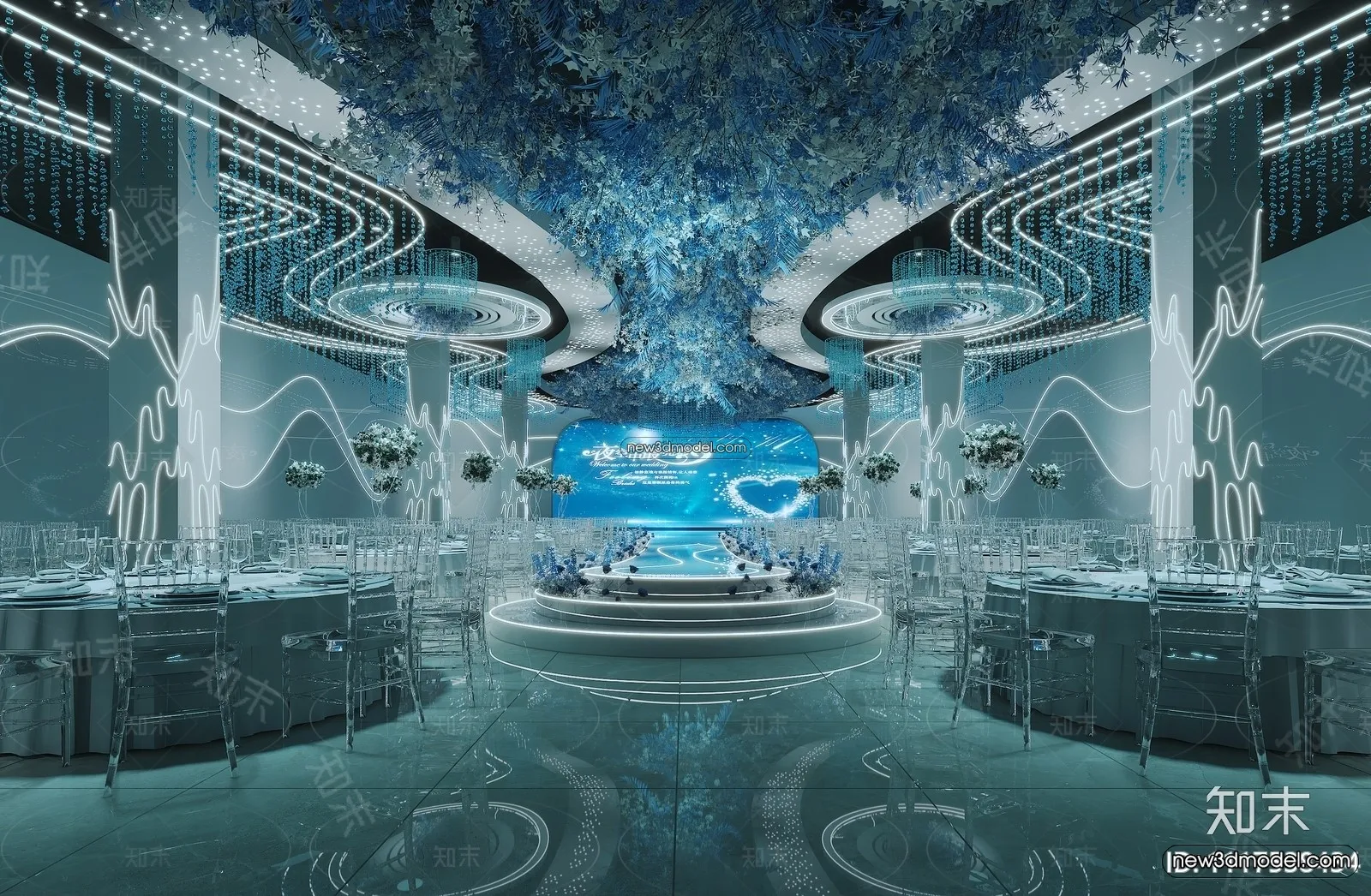 3D Model of Wedding Hall - 3D Scene - 117