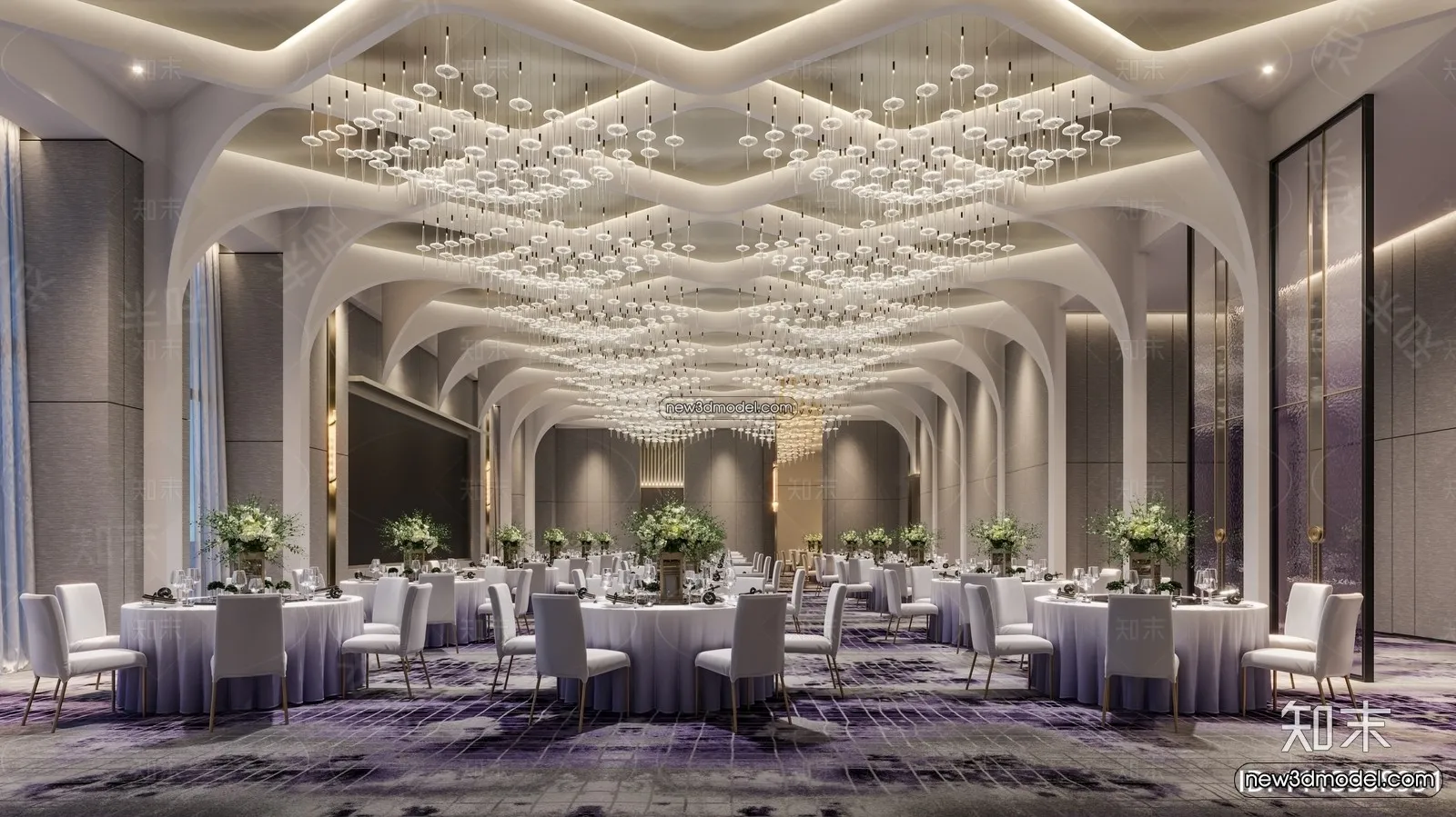 3D Model of Wedding Hall - 3D Scene - 120