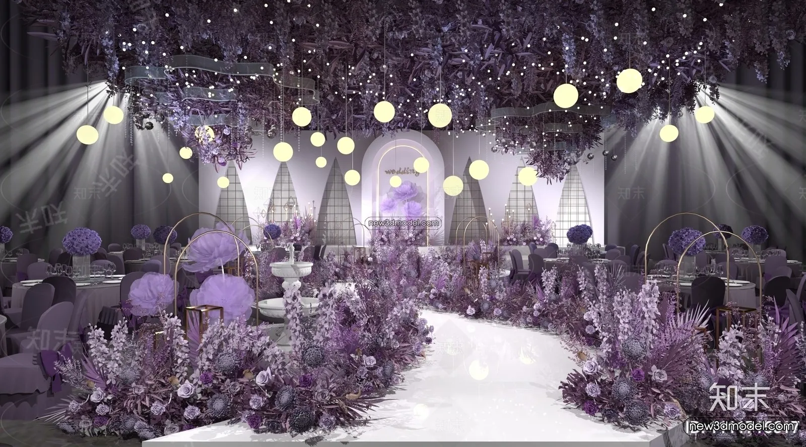 3D Model of Wedding Hall - 3D Scene - 121