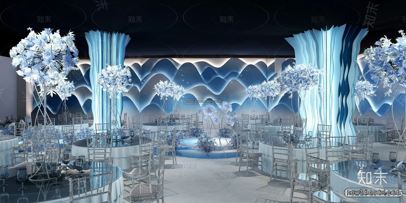 3D Model of Wedding Hall - 3D Scene - 122