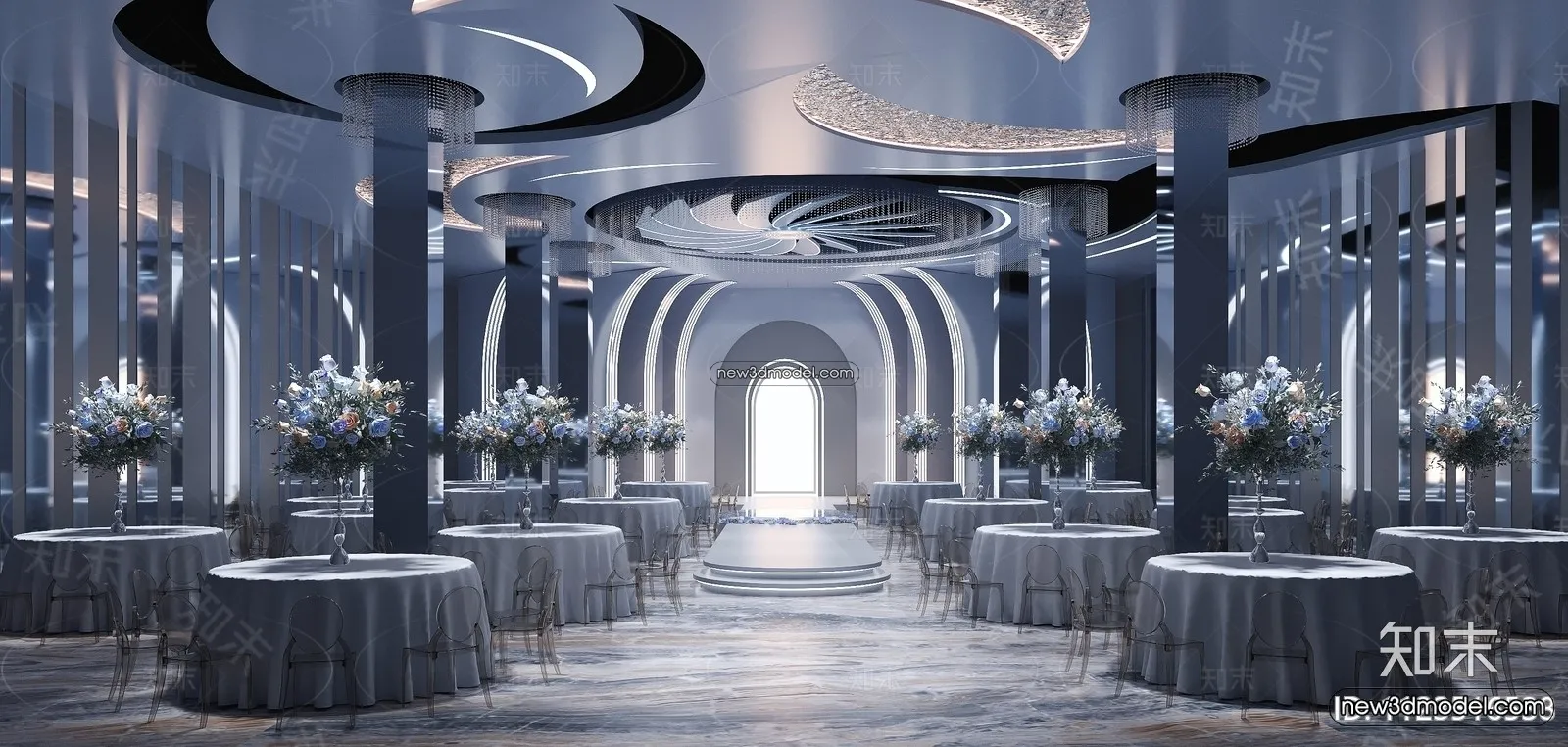 3D Model of Wedding Hall - 3D Scene - 124