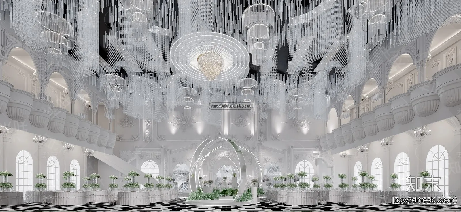 3D Model of Wedding Hall - 3D Scene - 125