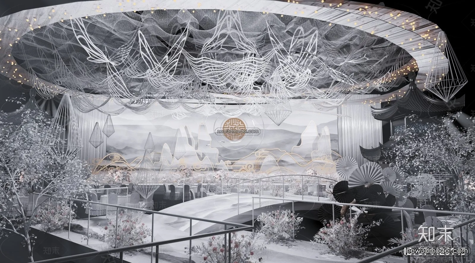 3D Model of Wedding Hall - 3D Scene - 127