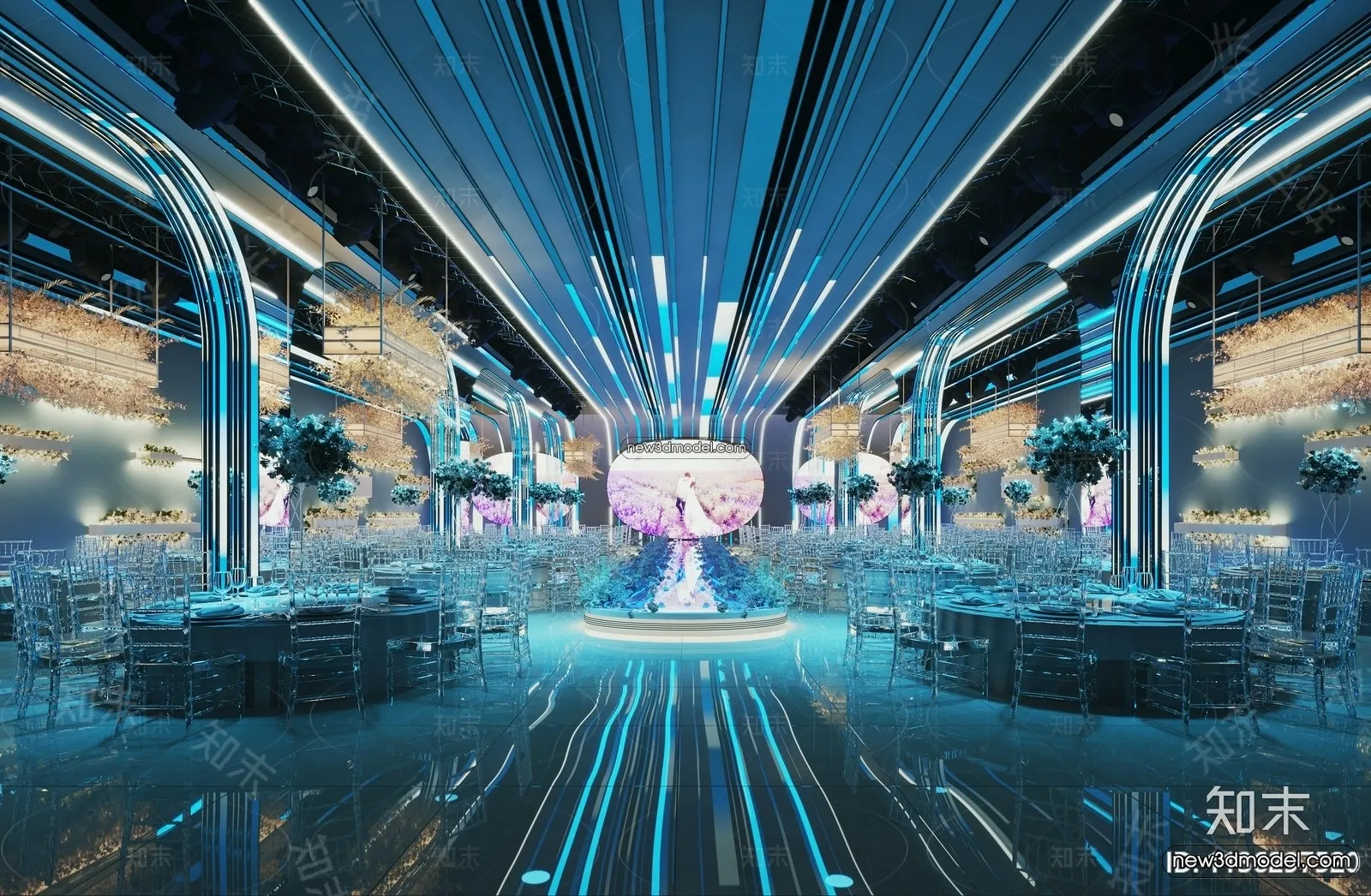 3D Model of Wedding Hall - 3D Scene - 130