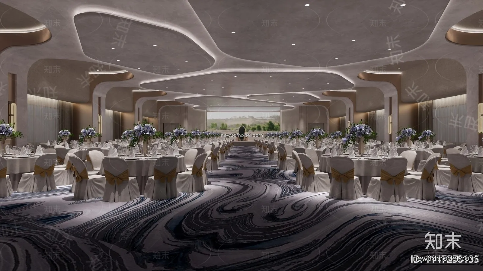 3D Model of Wedding Hall - 3D Scene - 131