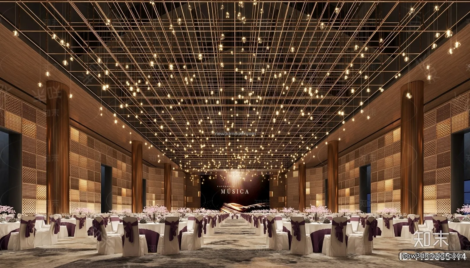 3D Model of Wedding Hall - 3D Scene - 139