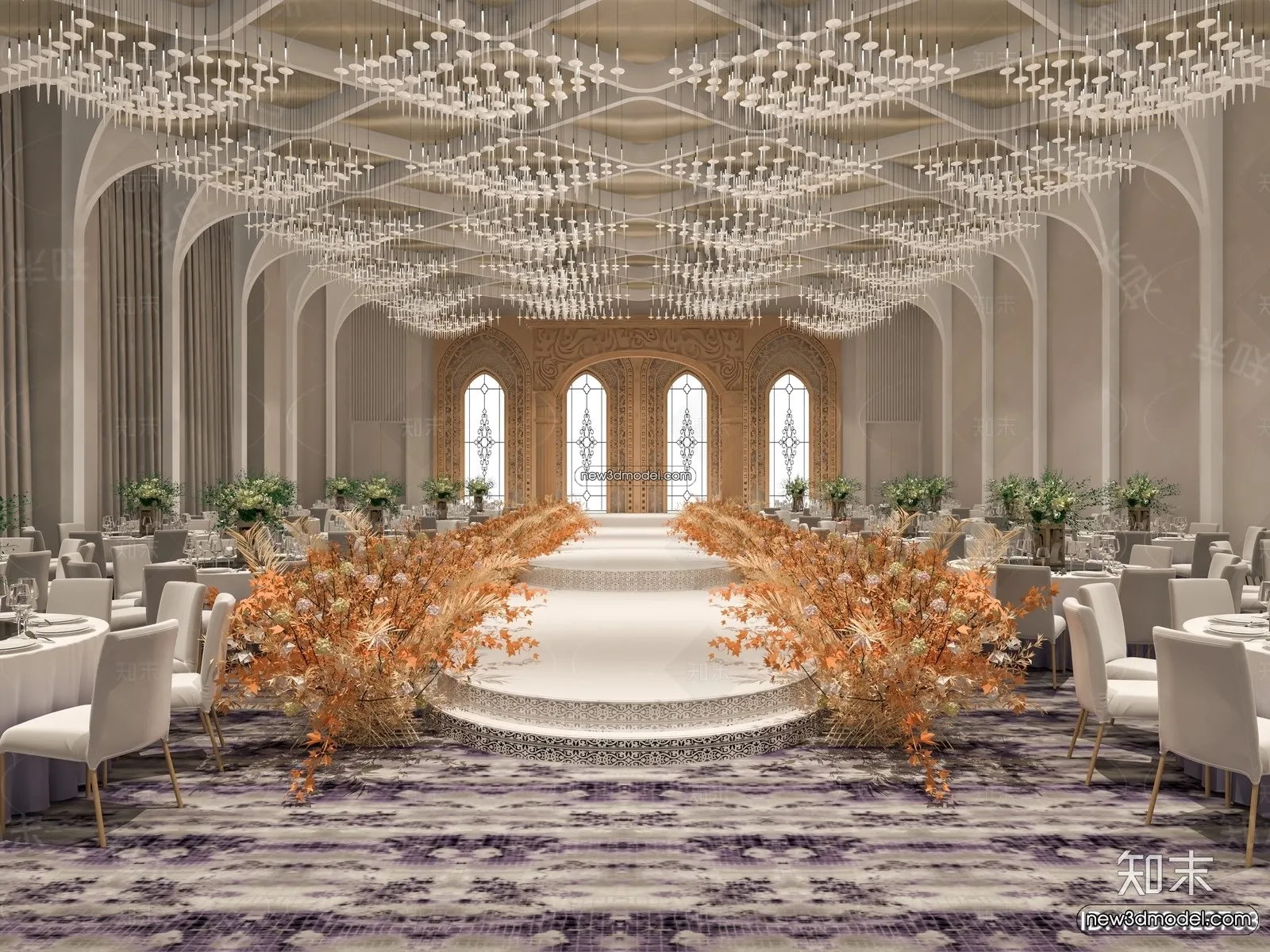 3D Model of Wedding Hall - 3D Scene - 141