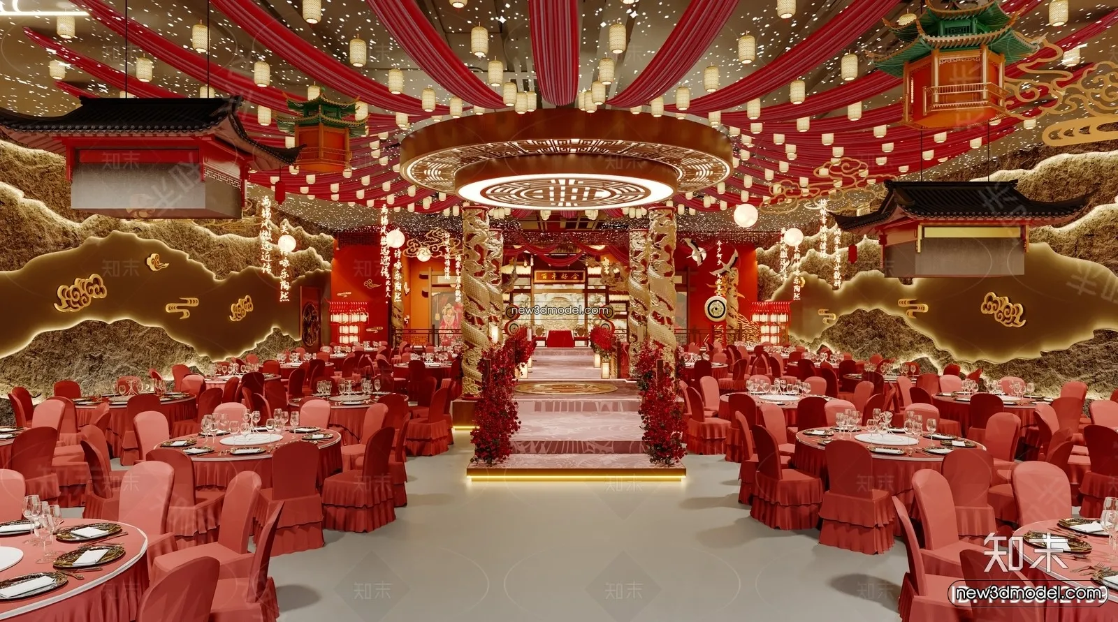 3D Model of Wedding Hall - 3D Scene - 143