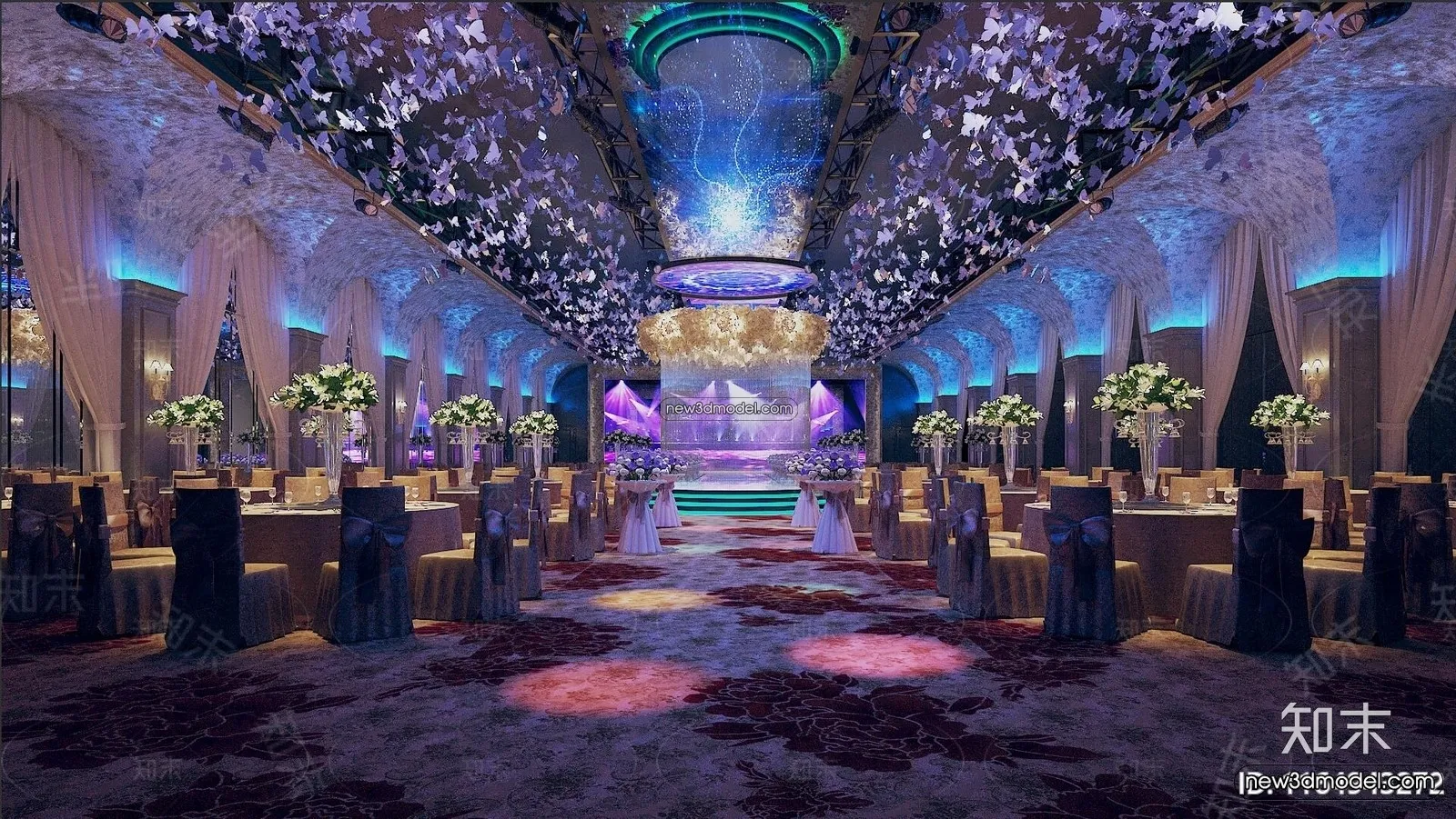 3D Model of Wedding Hall - 3D Scene - 145