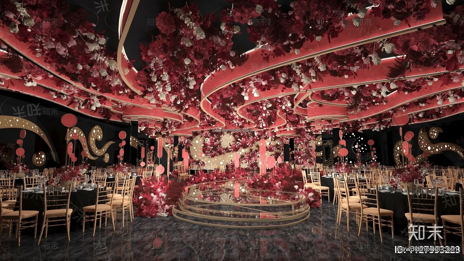 3D Model of Wedding Hall - 3D Scene - 147