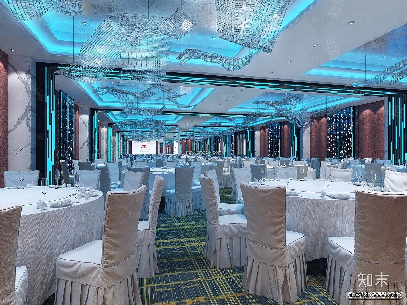 3D Model of Wedding Hall - 3D Scene - 148