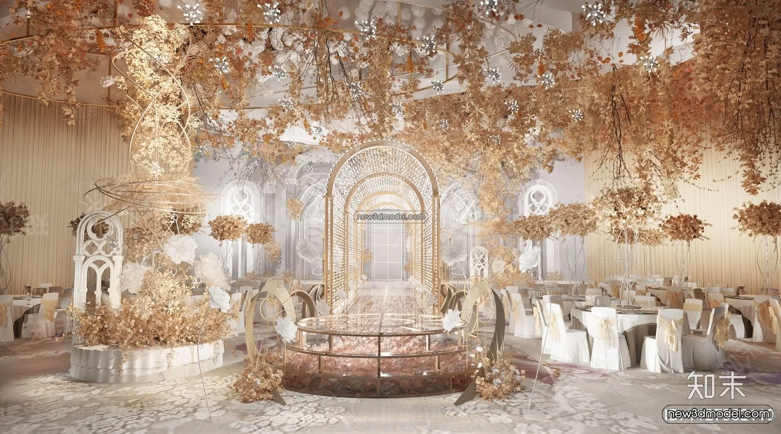 3D Model of Wedding Hall - 3D Scene - 150