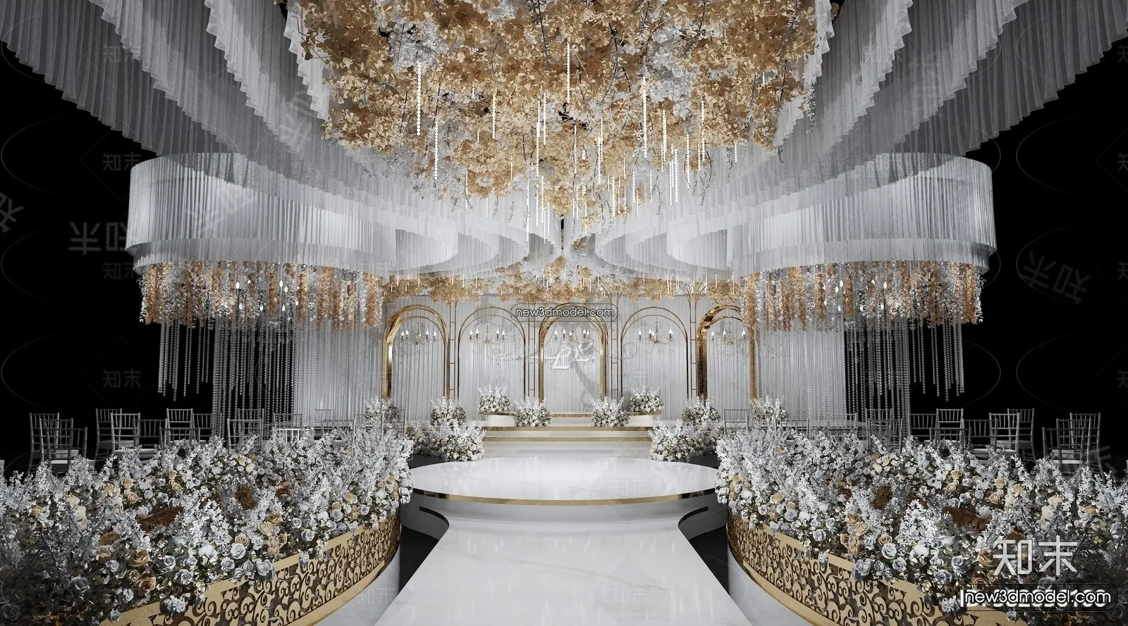 3D Model of Wedding Hall - 3D Scene - 151