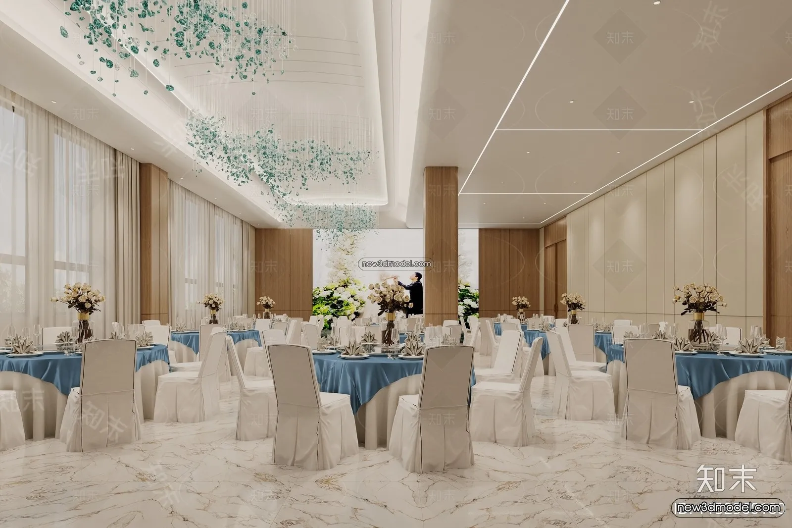 3D Model of Wedding Hall - 3D Scene - 152
