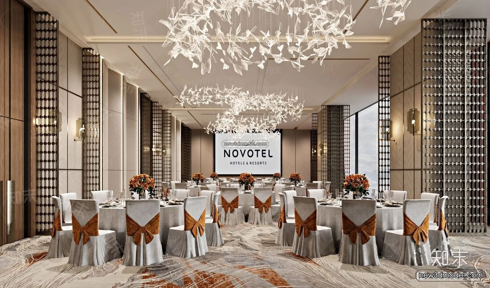 3D Model of Wedding Hall - 3D Scene - 153