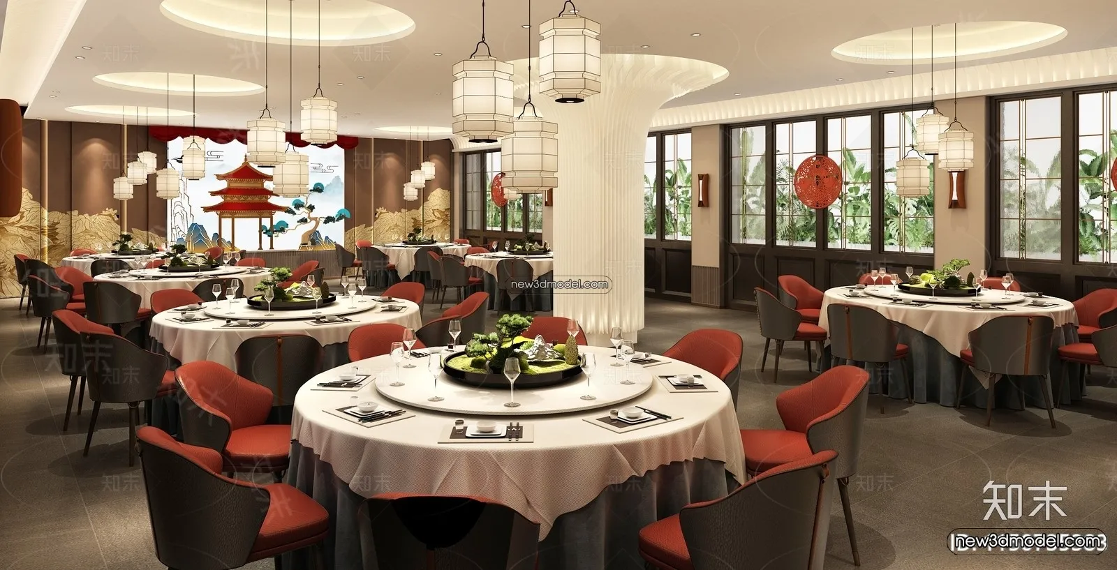 3D Model of Wedding Hall - 3D Scene - 154