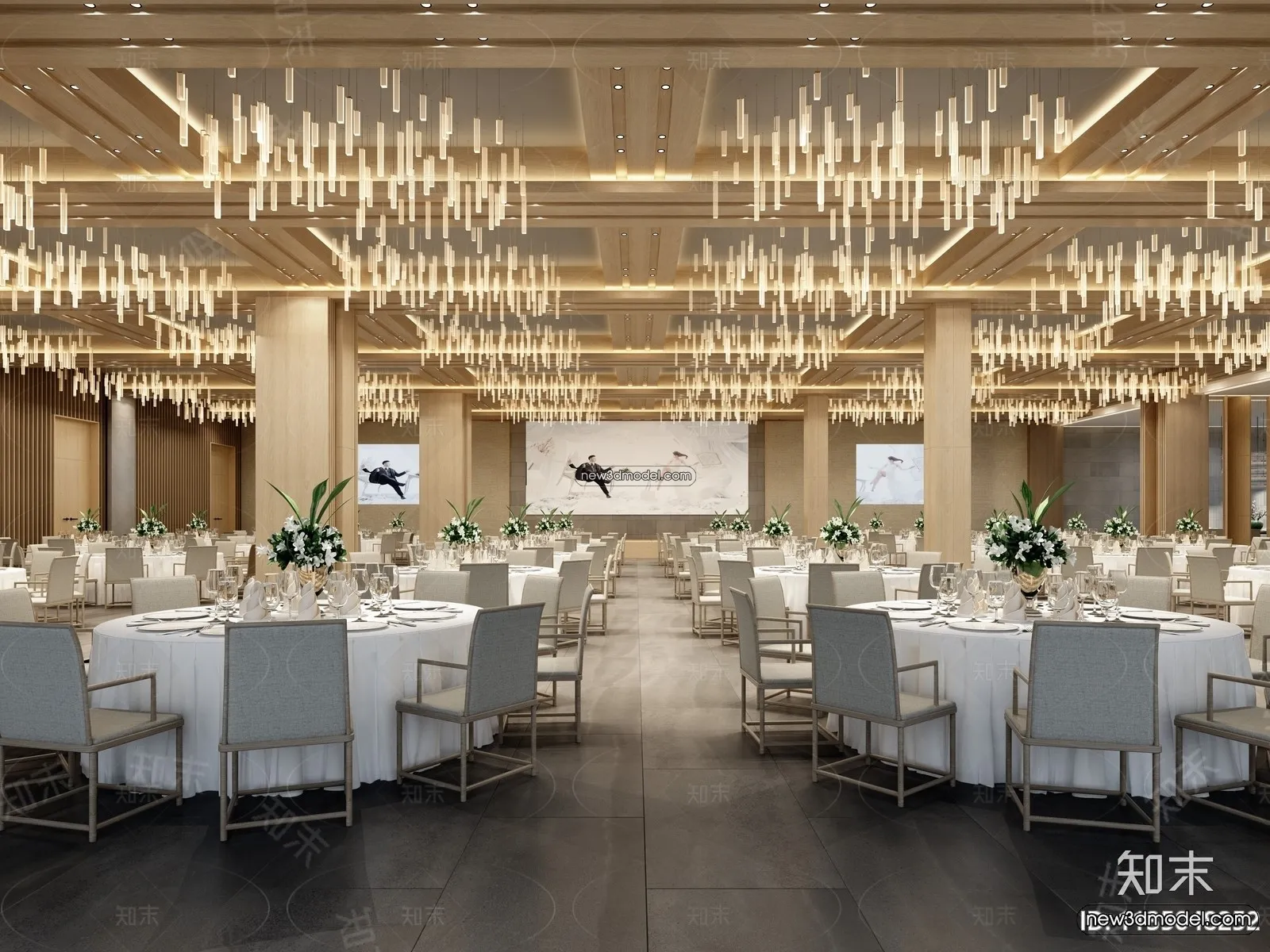 3D Model of Wedding Hall - 3D Scene - 155